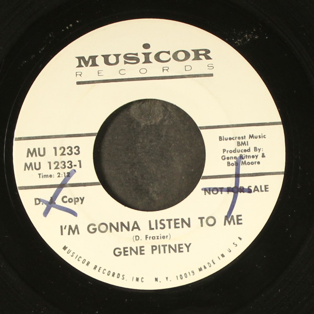 i'm gonna listen to me / for me this is happy by GENE PITNEY