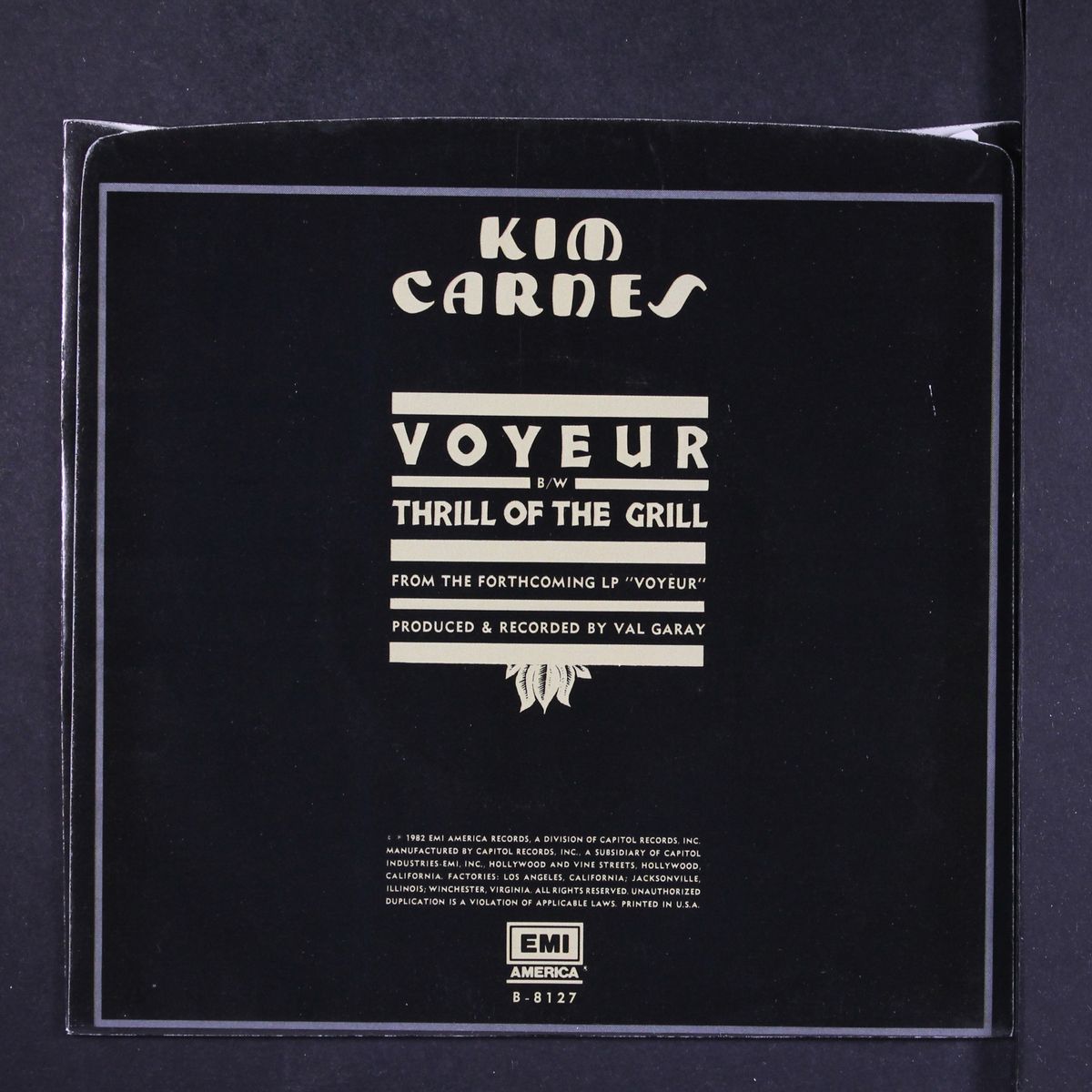voyeur / thrill of the grill by KIM CARNES