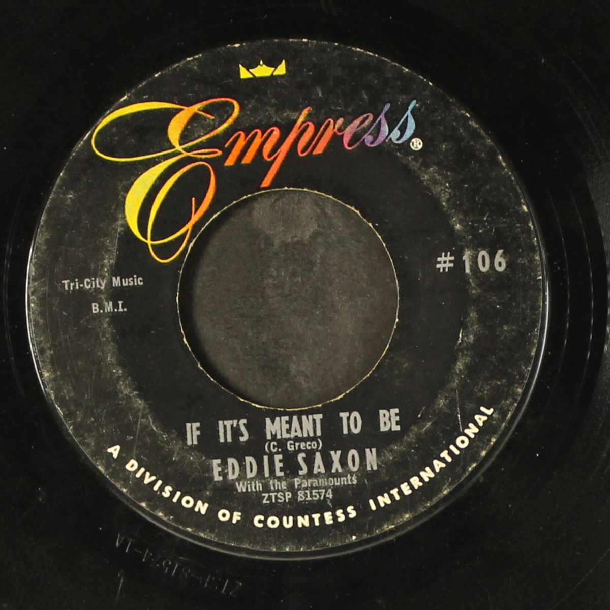 blues no more / if it's meant to be by EDDIE SAXON & PARAMOUNTS