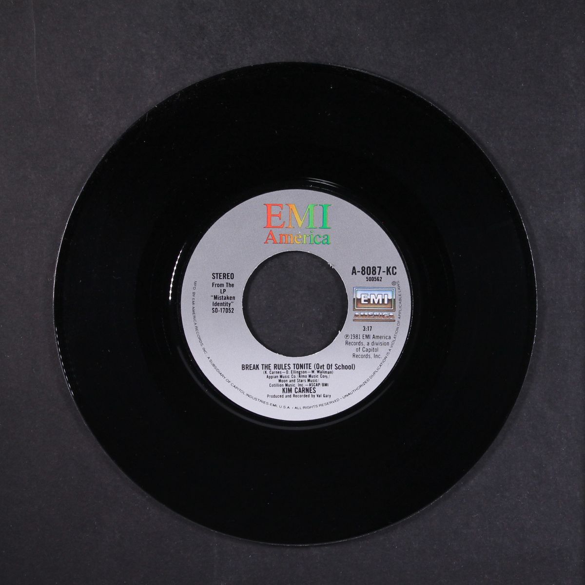 draw of the cards / break the rules tonite by KIM CARNES