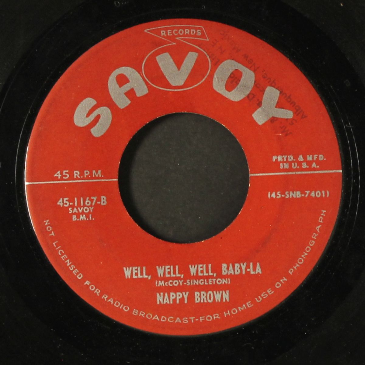 well, well, well, baby-la / just a little love by NAPPY BROWN