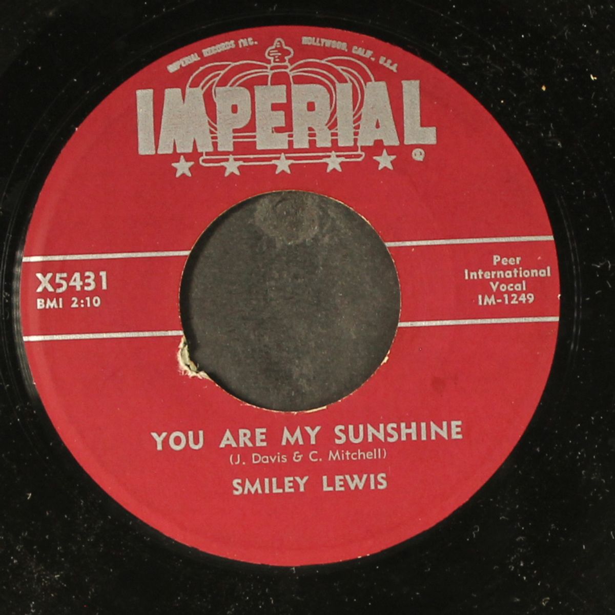 sweeter words / you are my sunshine by SMILEY LEWIS