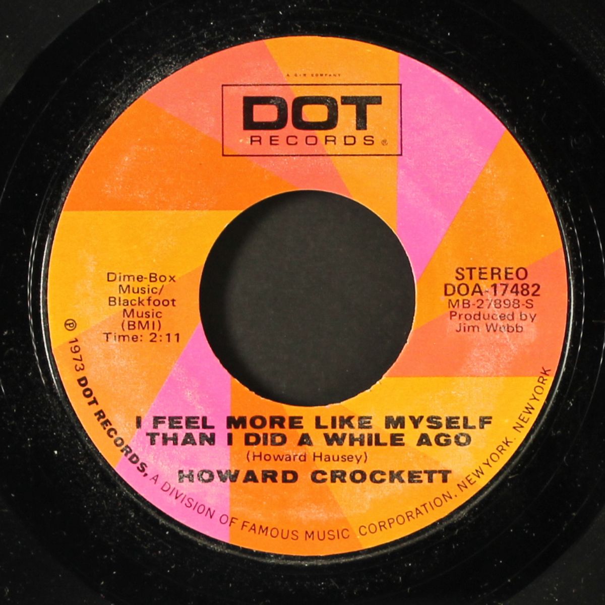 i feel more like myself than i did a while ago by HOWARD CROCKETT