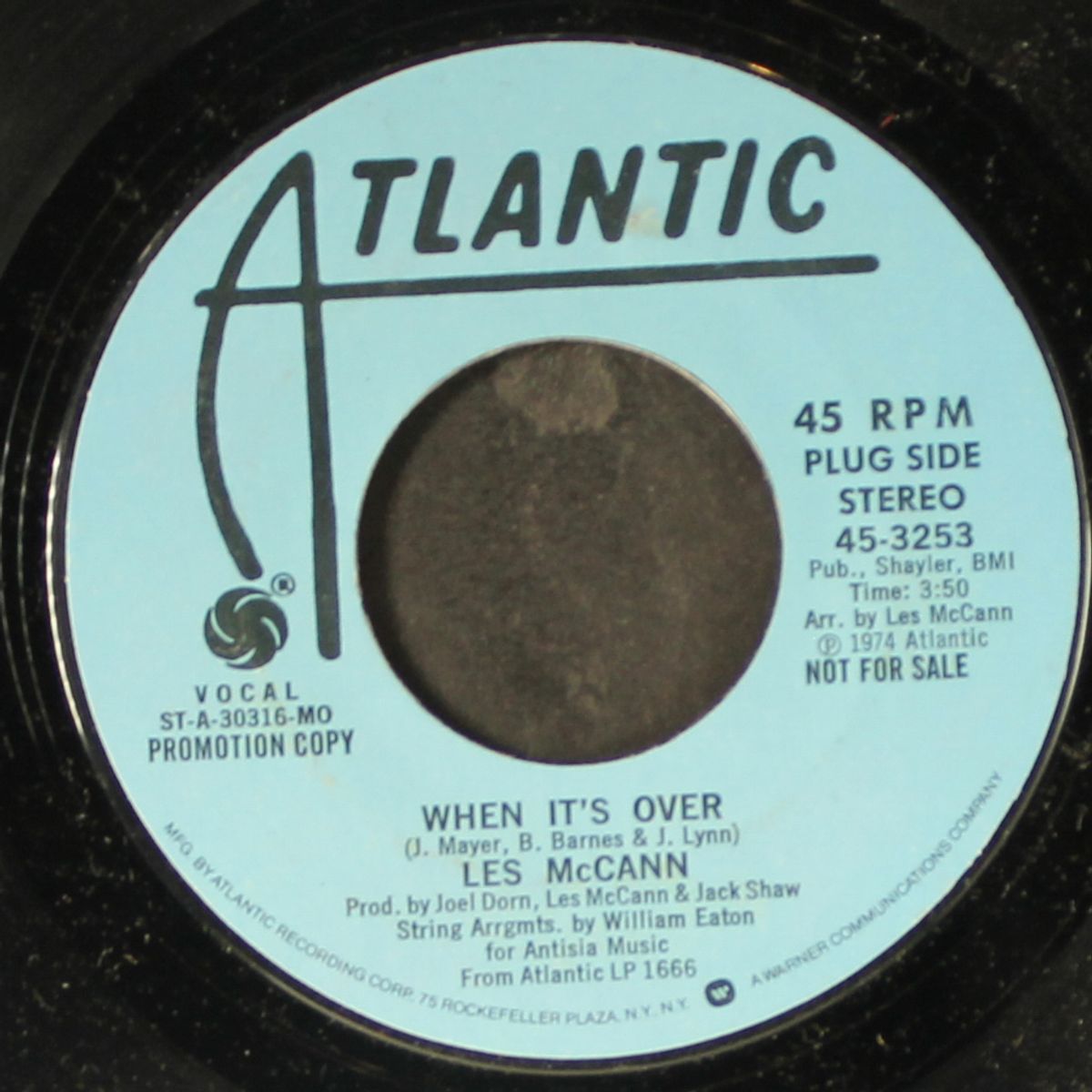 when it's over / mono by LES MCCANN