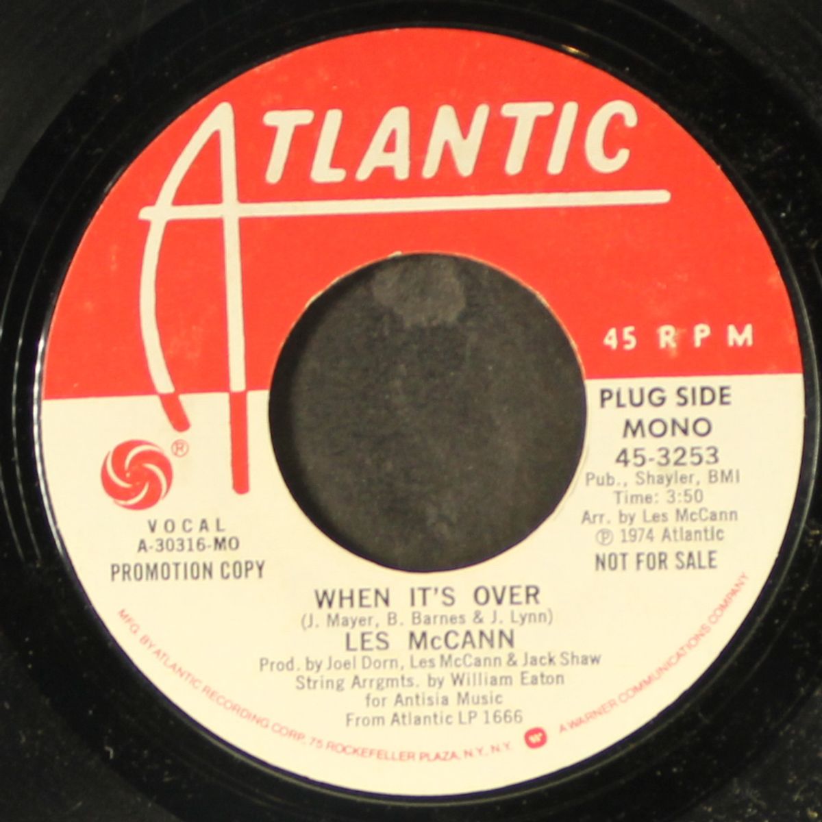 when it's over / mono by LES MCCANN