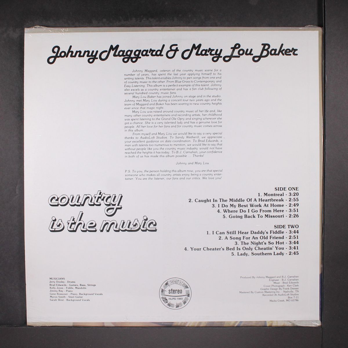 country is the music by JOHNNY MAGGARD & MARY LOU BAKER