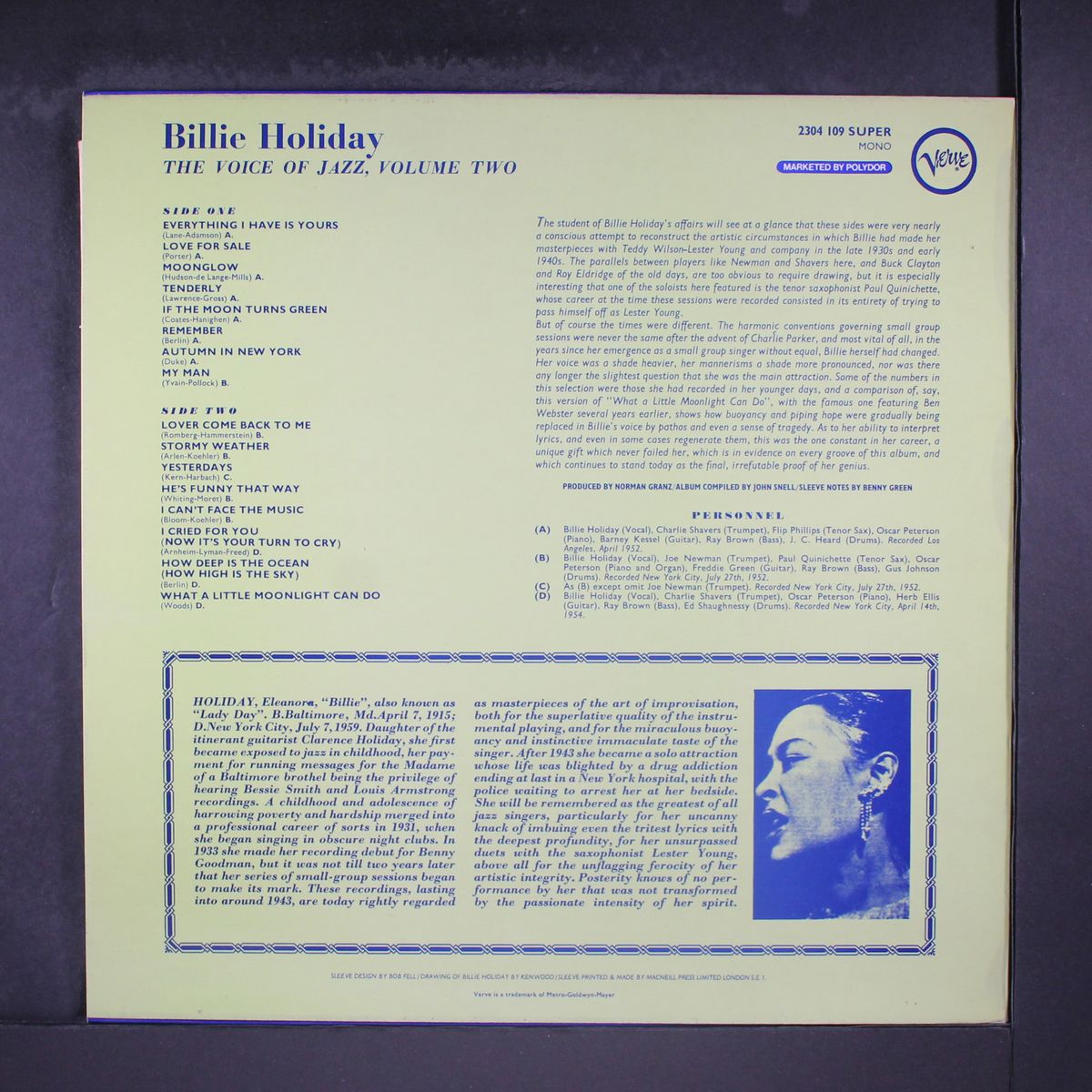 the voice of jazz, vol. 2 by BILLIE HOLIDAY