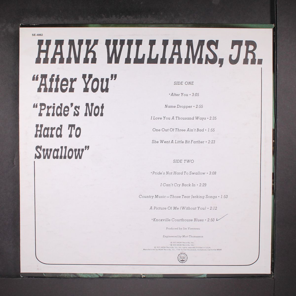 after you by HANK WILLIAMS, JR.