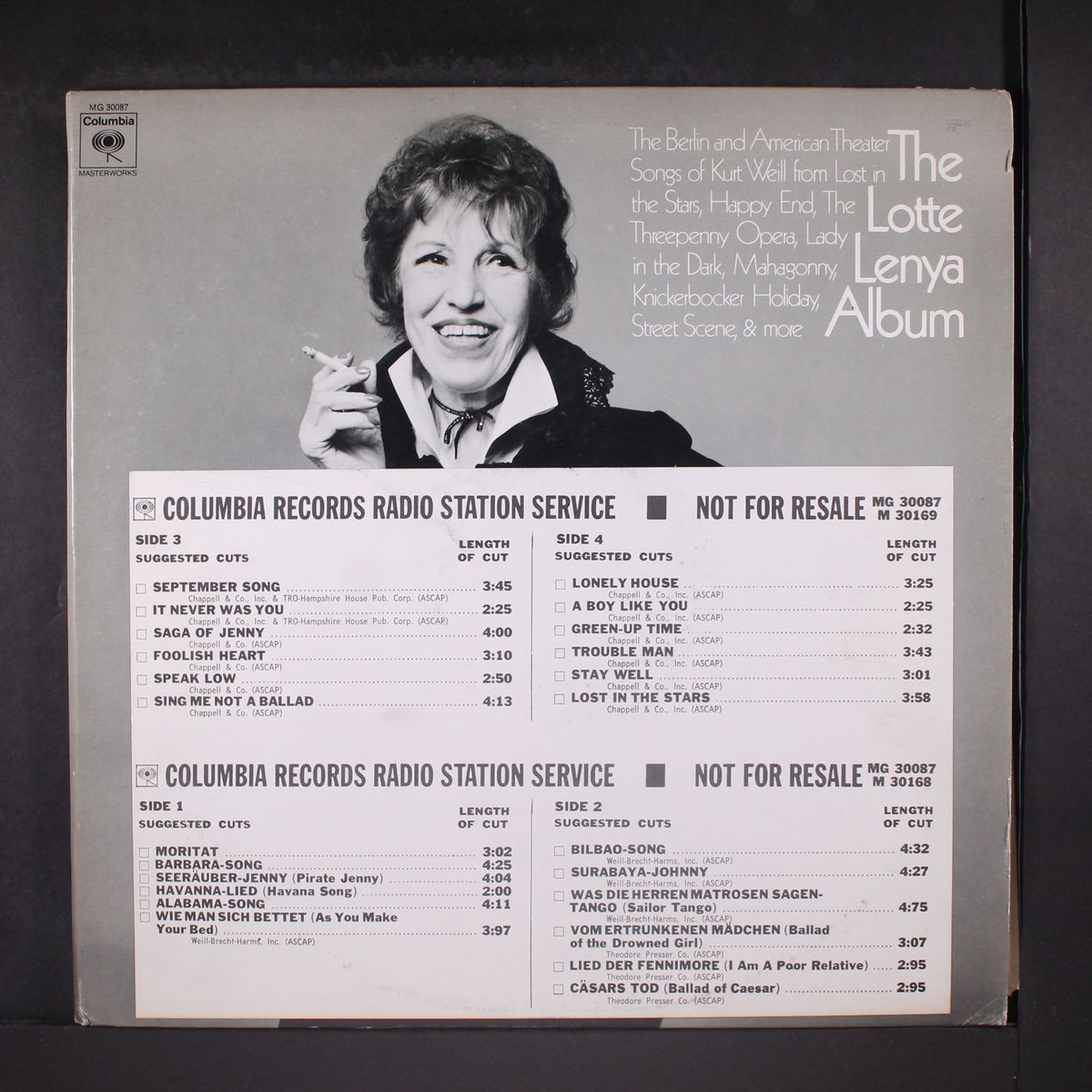 the lotte lenya album by LOTTE LENYA