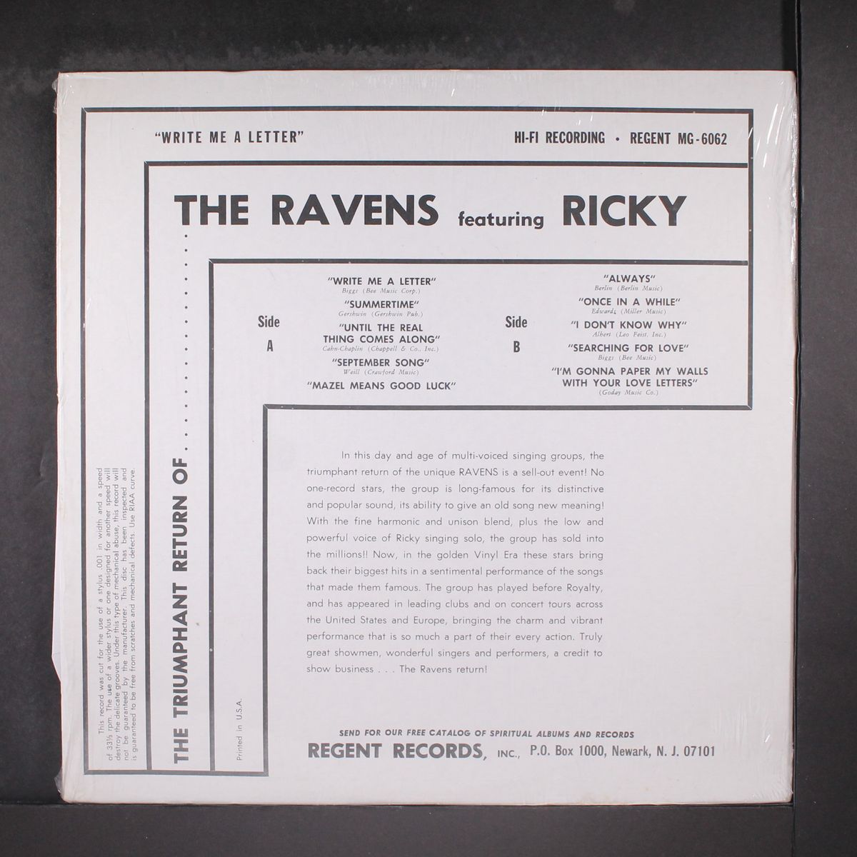 write me a letter by RAVENS