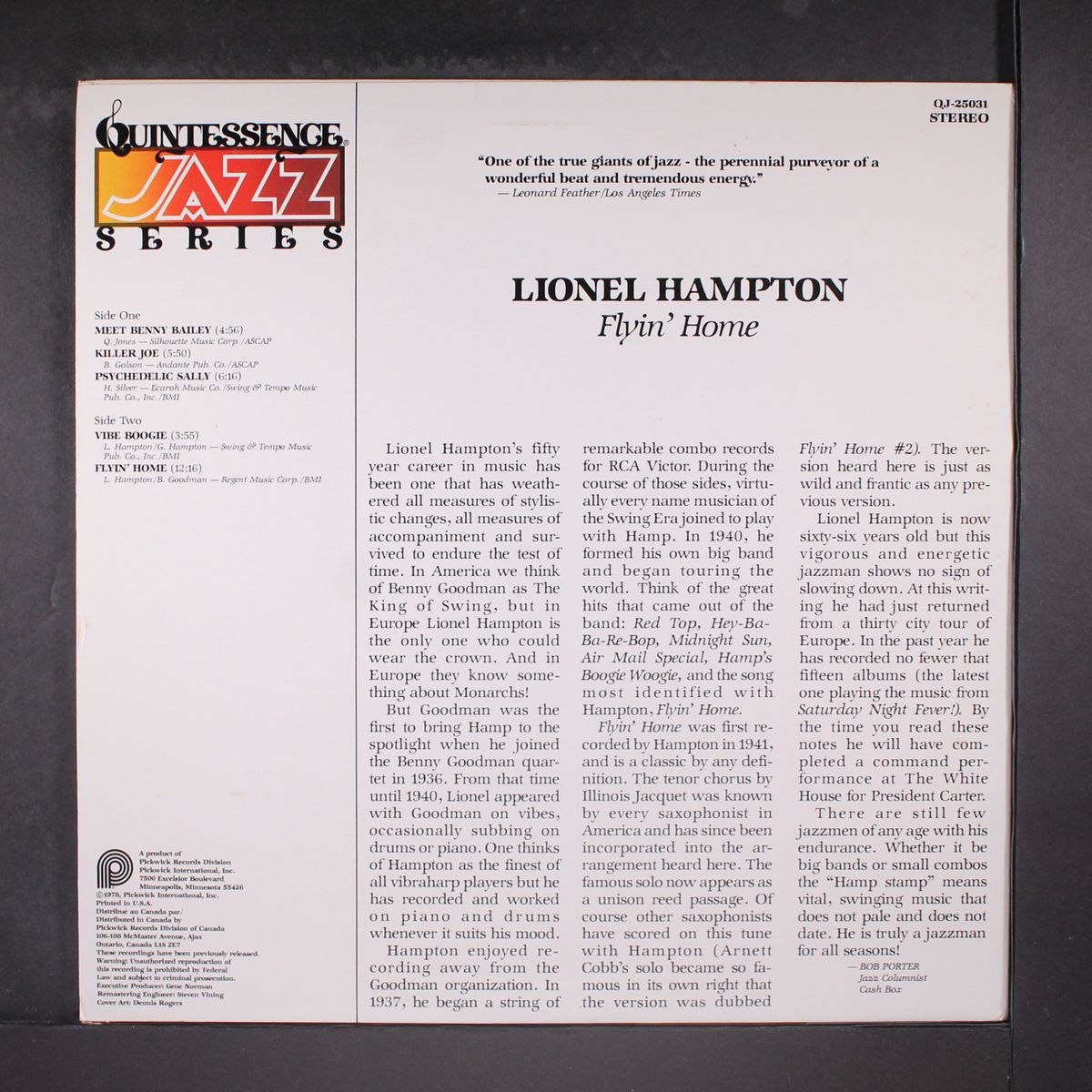 flyin' home by LIONEL HAMPTON