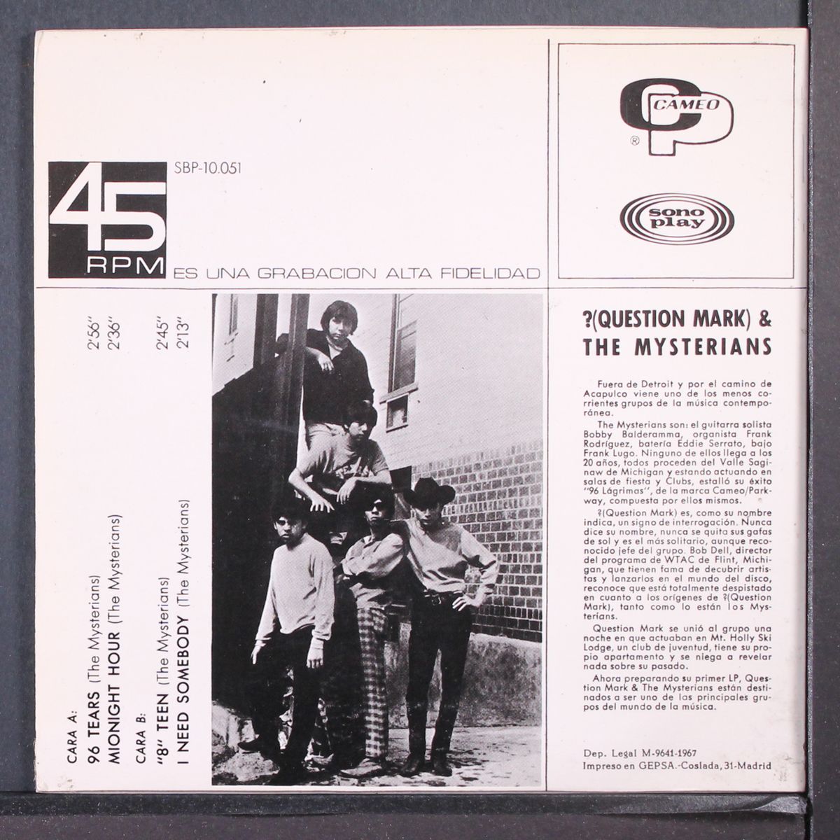 96 tears by ? & THE MYSTERIANS