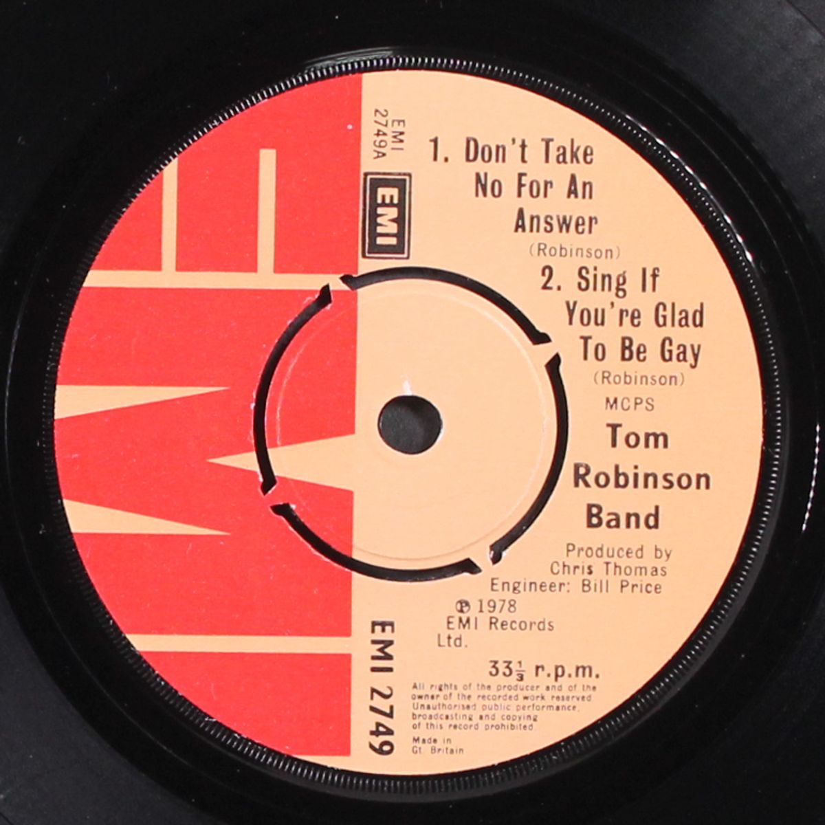 don't take no for an answer +3 by TOM ROBINSON BAND