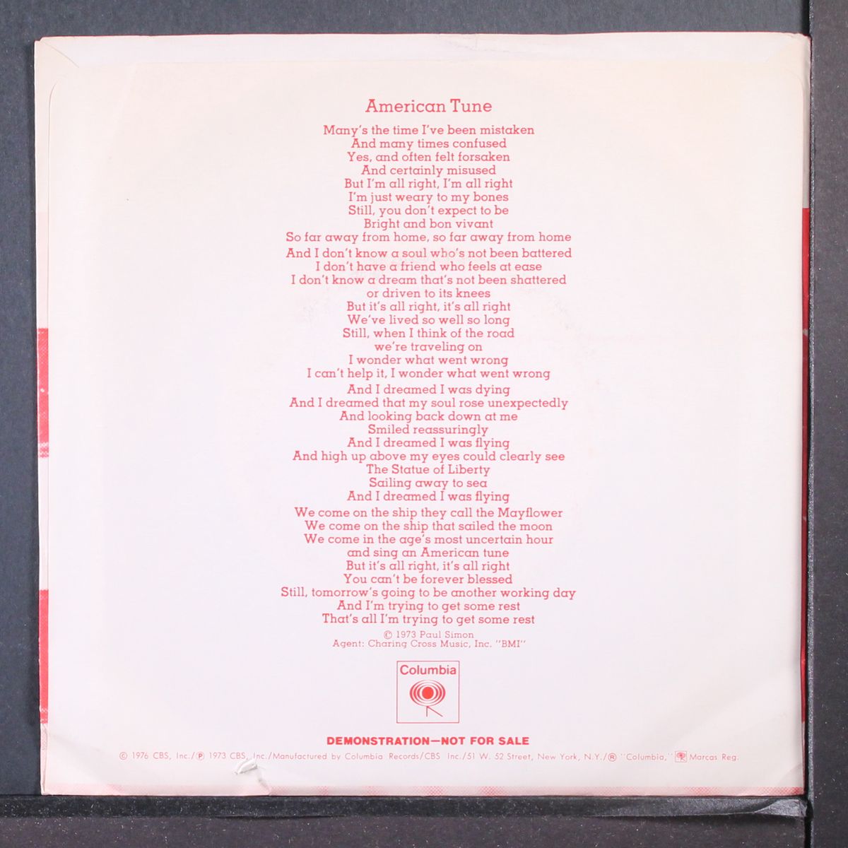 american tune / mono by PAUL SIMON