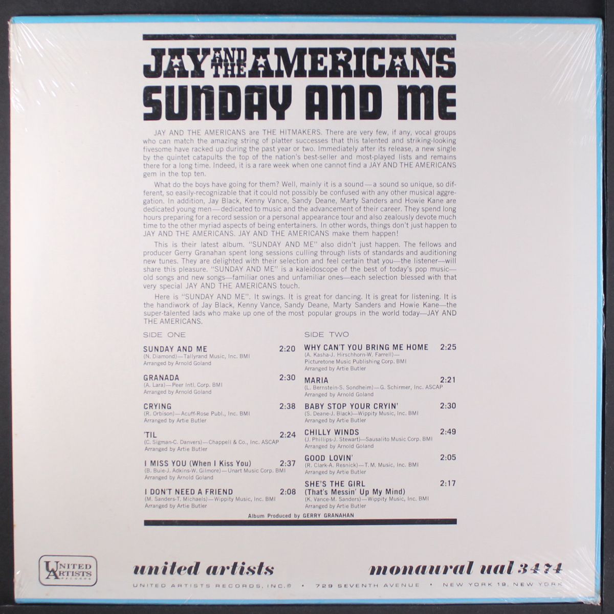 sunday and me by JAY & AMERICANS
