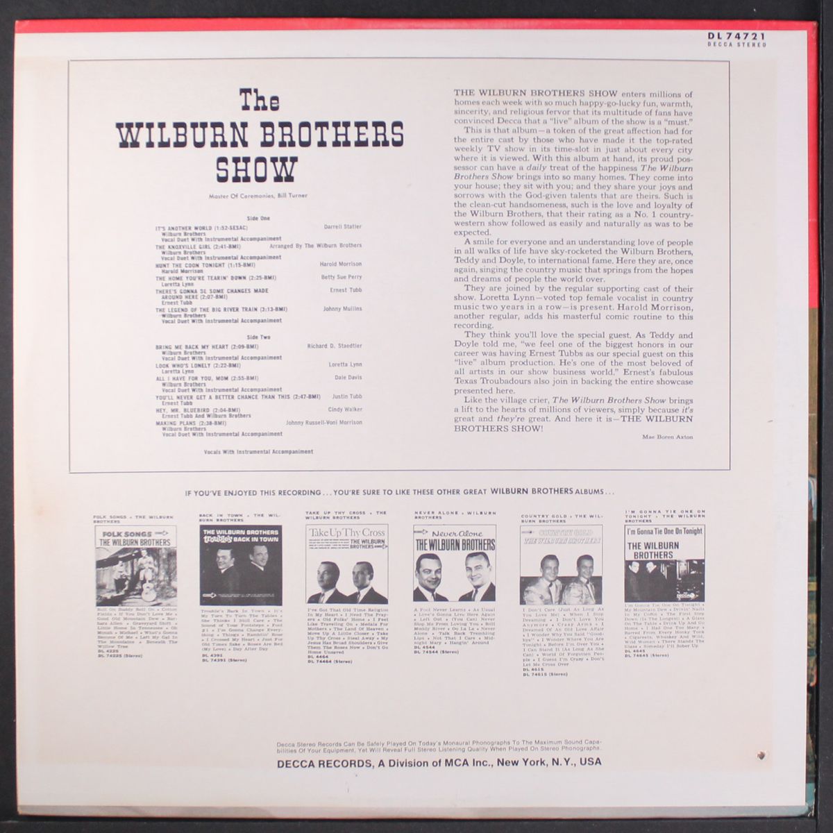 the wilburn brothers show by WILBURN BROTHERS
