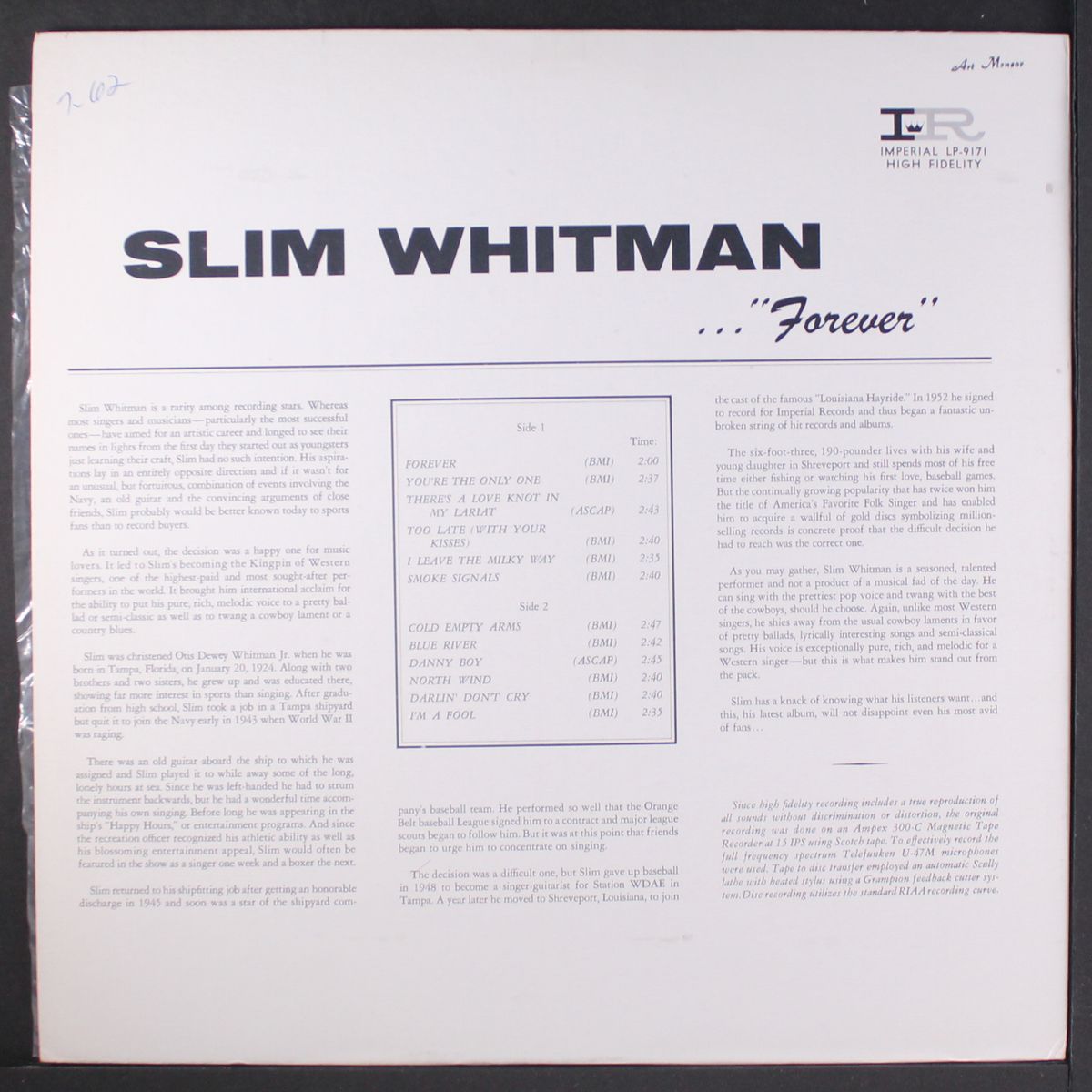 forever by SLIM WHITMAN