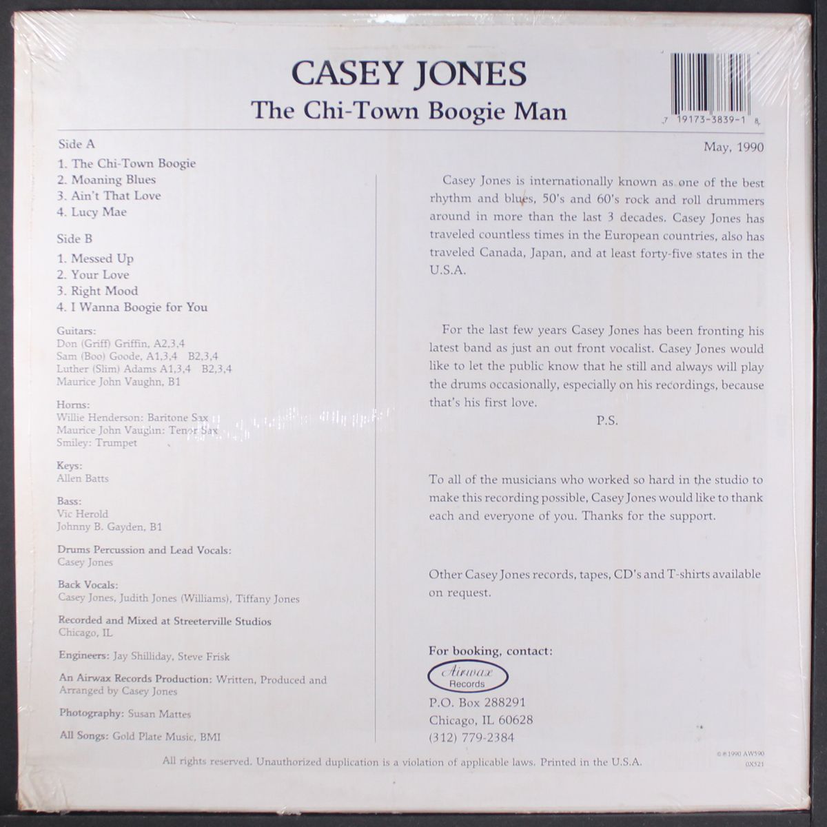 the chi-town boogie man by CASEY JONES