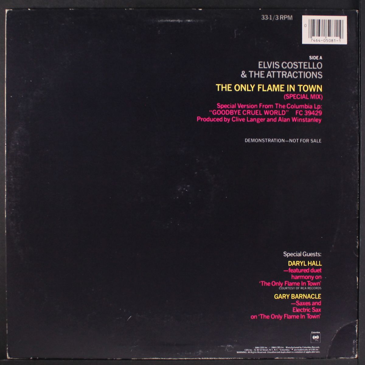 the only flame in town by ELVIS COSTELLO