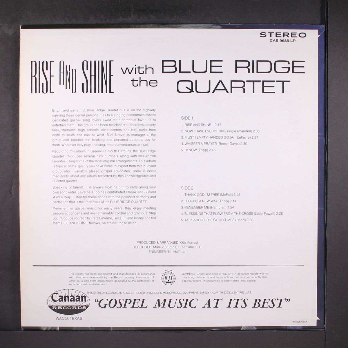 rise and shine by BLUE RIDGE QUARTET