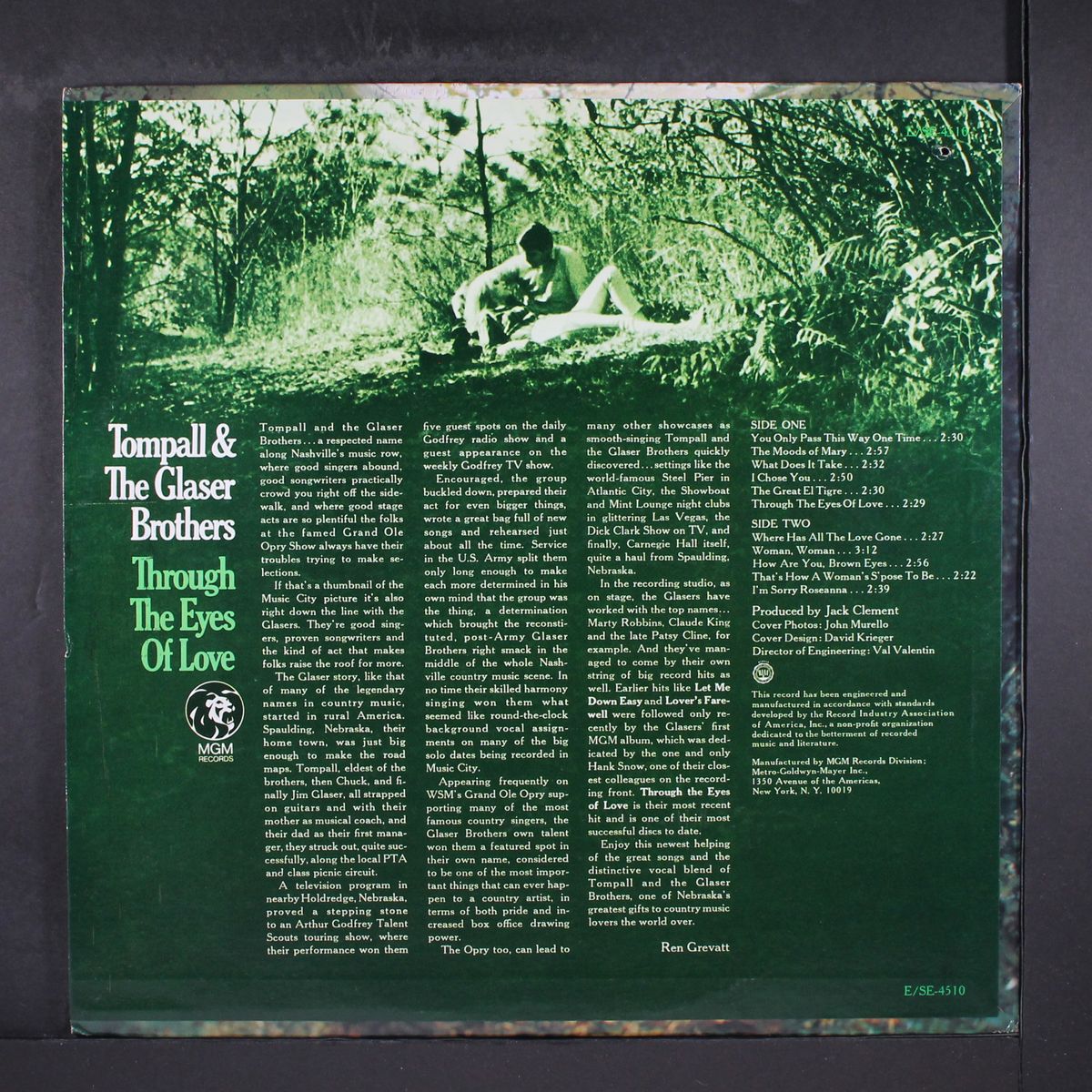 through the eyes of love by TOMPALL & GLASER BROS