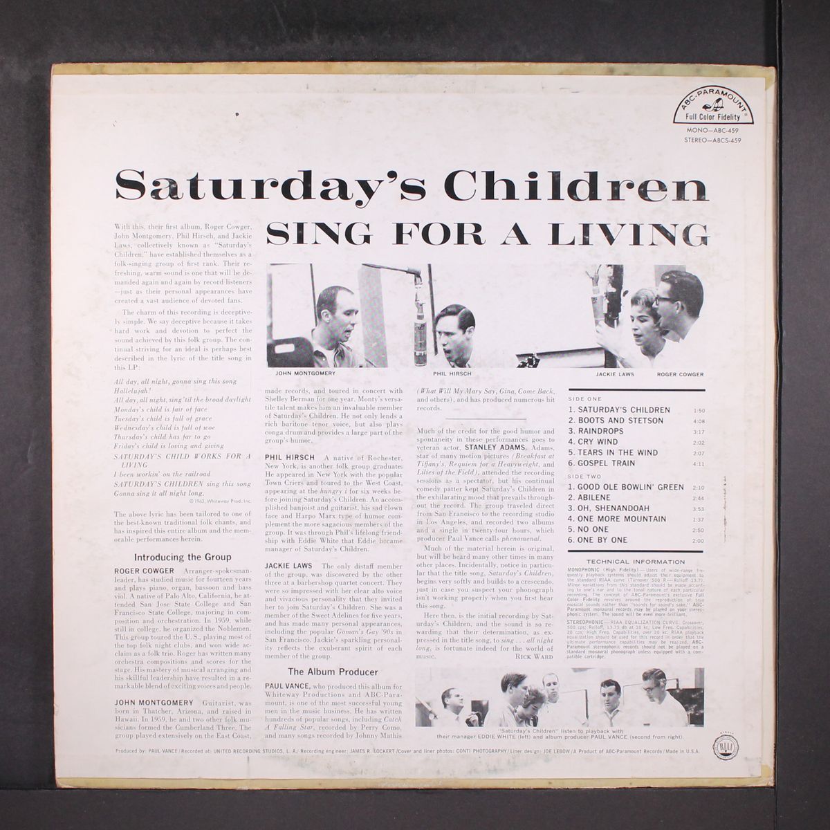 sing for a living by SATURDAY'S CHILDREN