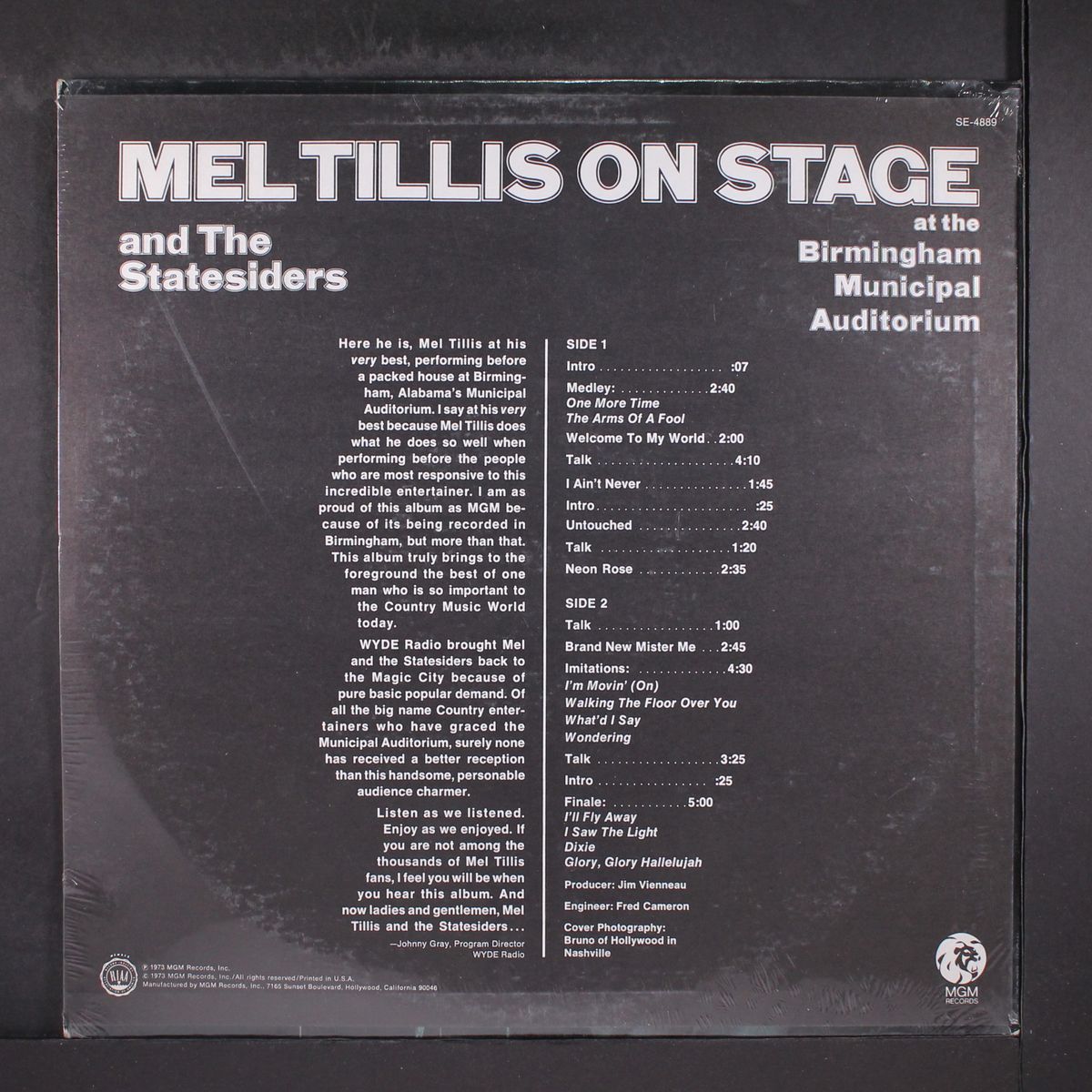 on stage by MEL TILLIS
