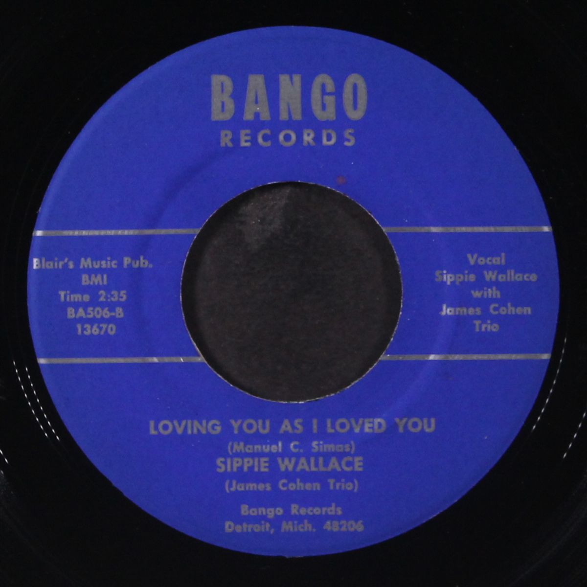 loving you as i loved you / little jim by SIPPIE WALLACE / JAMES COHEN TRIO
