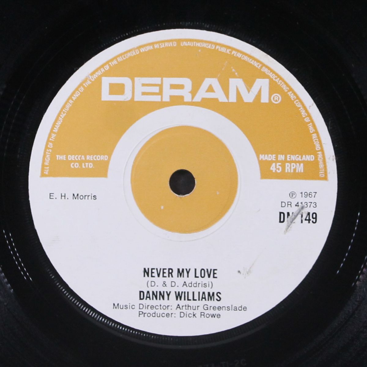 never my love / whose little girl are you by DANNY WILLIAMS