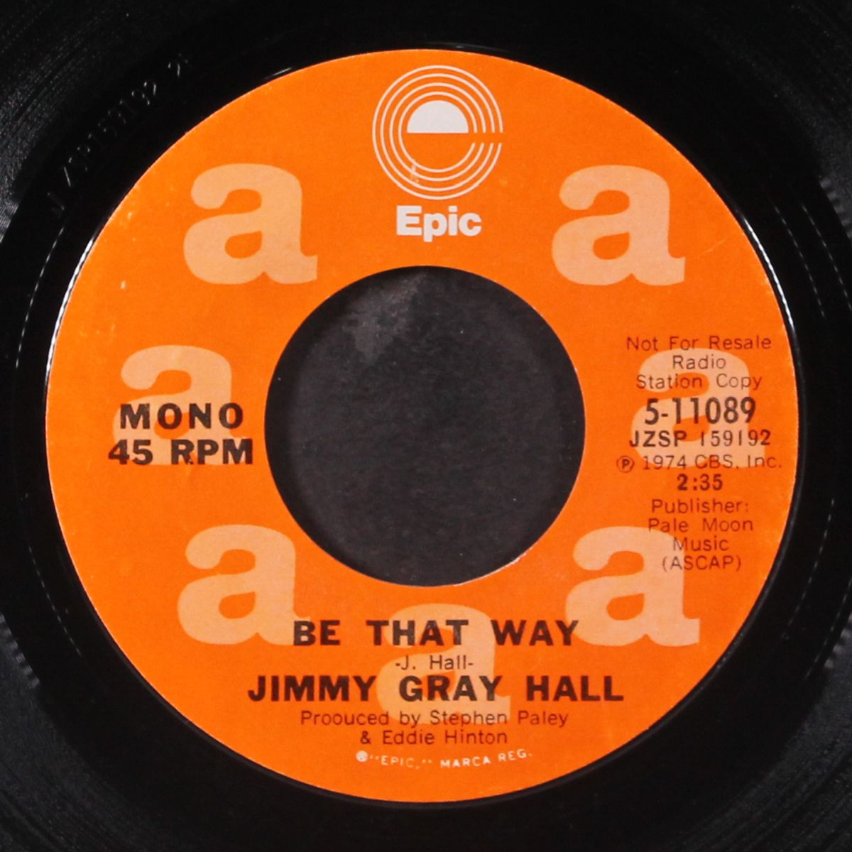 be that way by JIMMY GRAY HALL