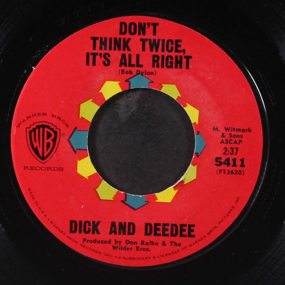 don't think twice, it's all right by DICK AND DEEDEE