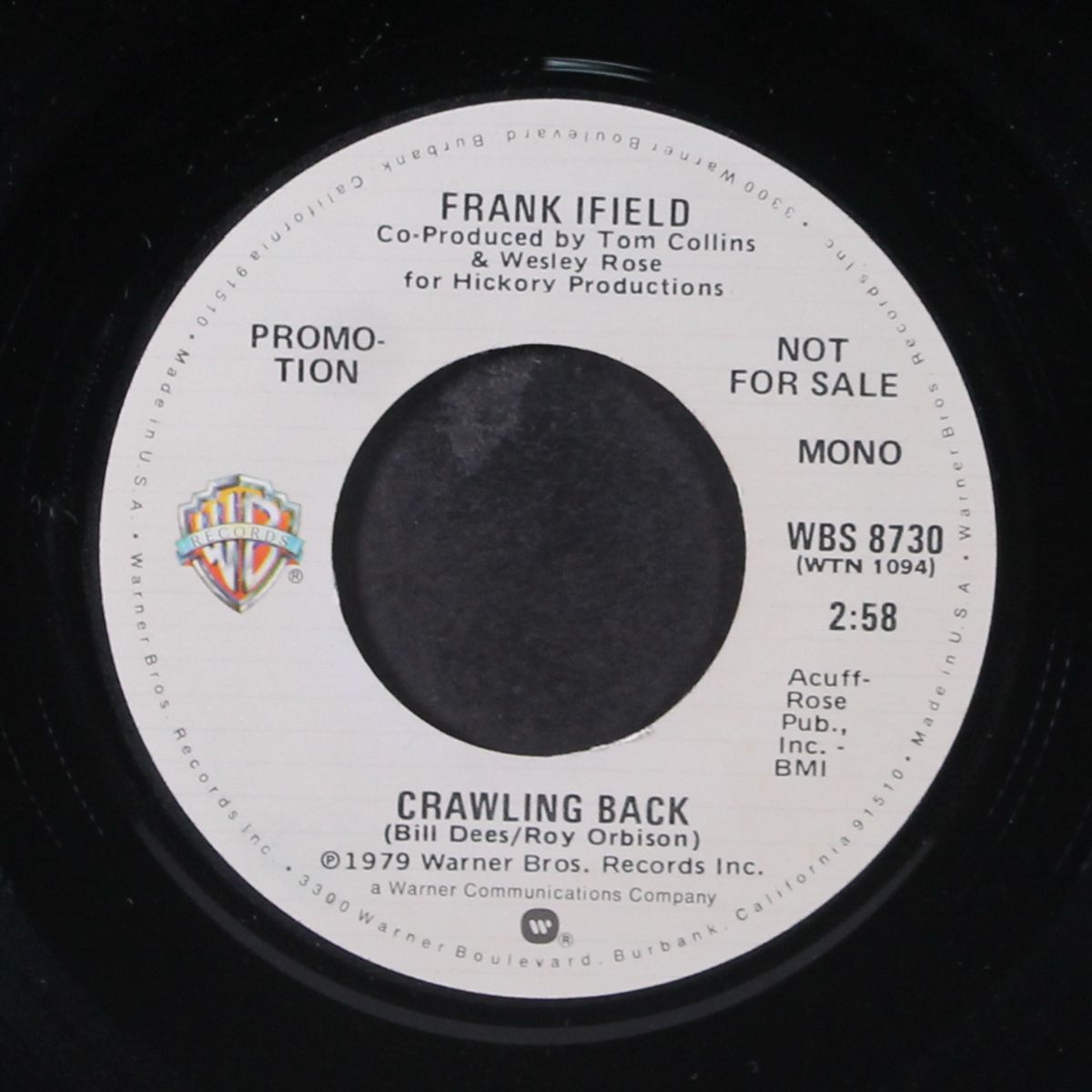 crawling back / mono by FRANK IFIELD