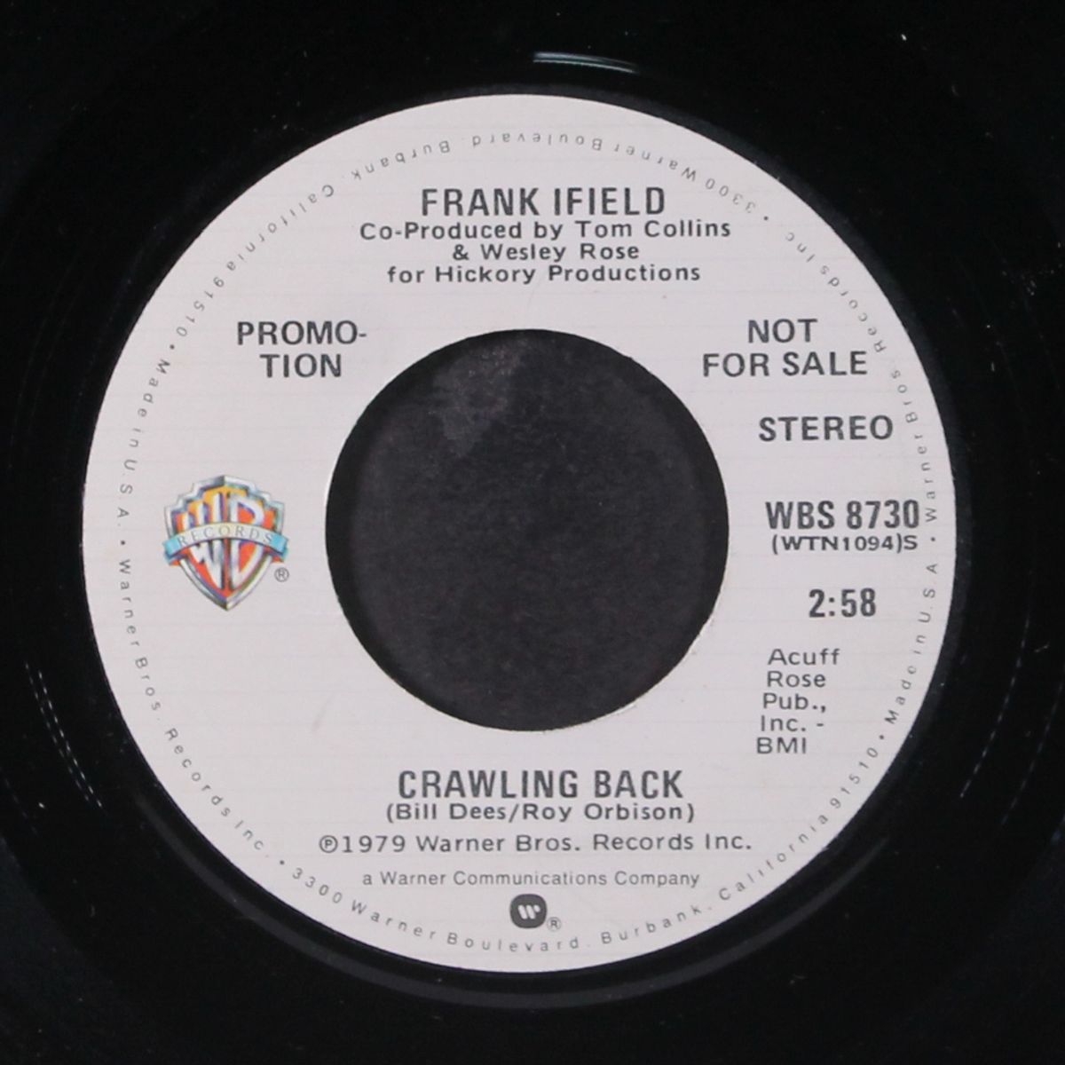 crawling back / mono by FRANK IFIELD