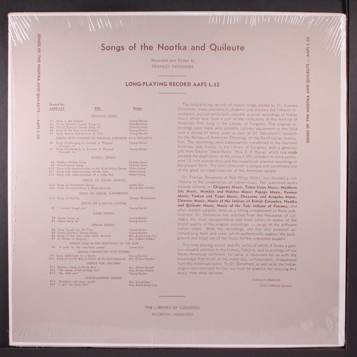 songs of the nootka and quileute by VARIOUS