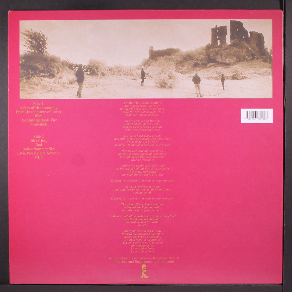 the unforgettable fire by U2