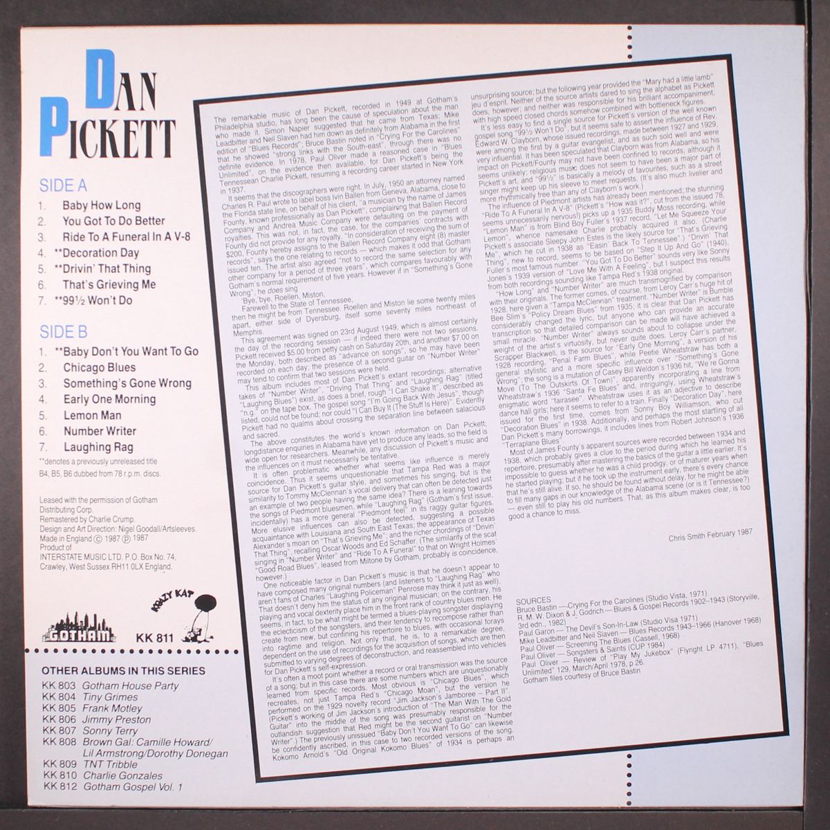 1949 country blues by DAN PICKETT
