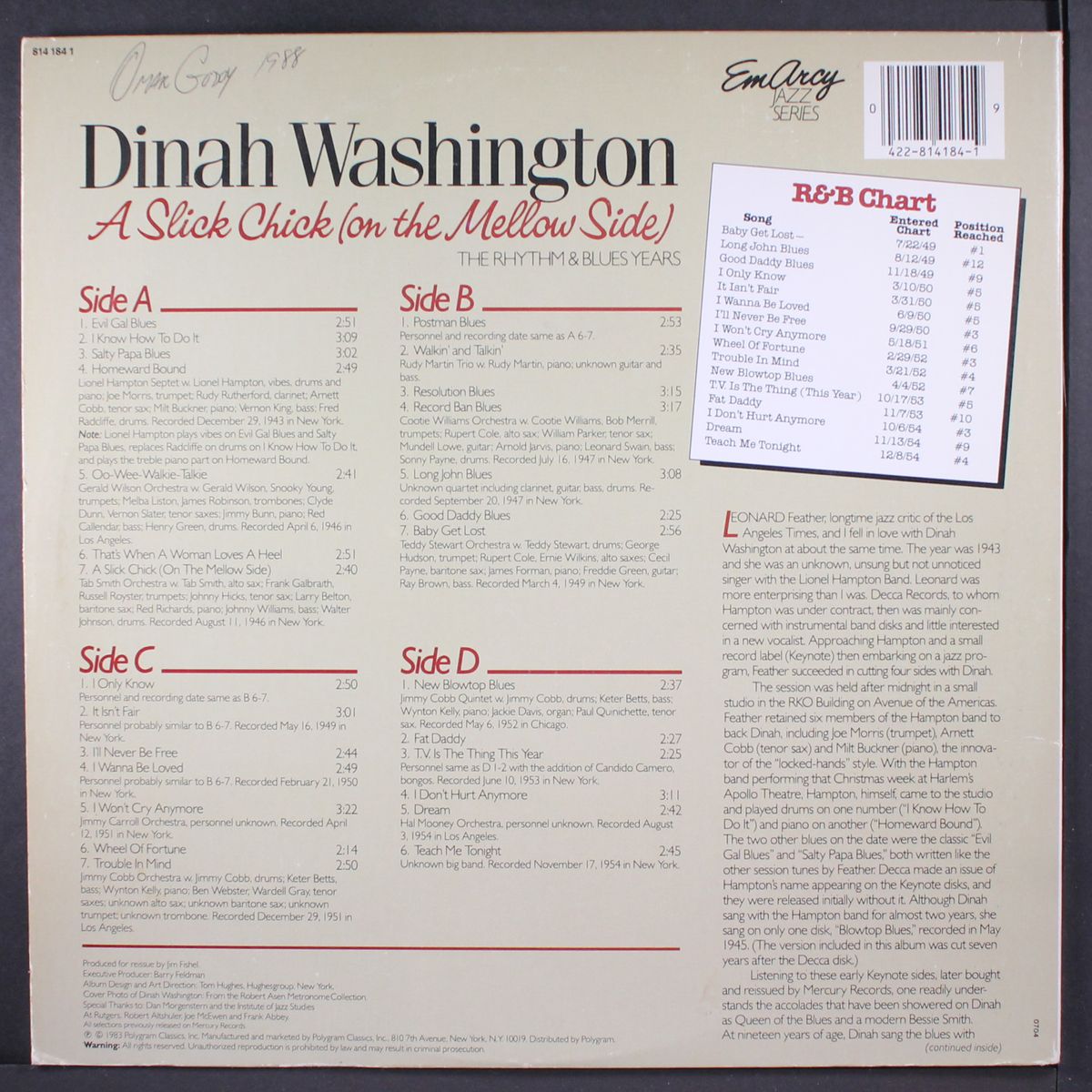 a slick chick on the mellow side by DINAH WASHINGTON