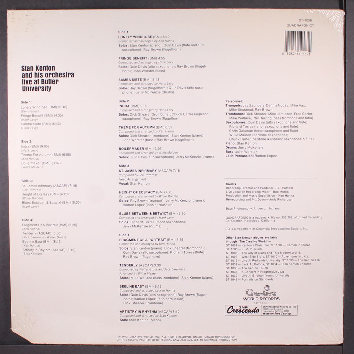 live at butler university by STAN KENTON