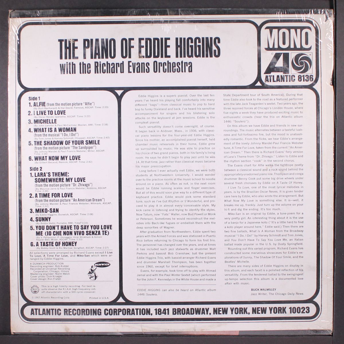 the piano of by EDDIE HIGGINS