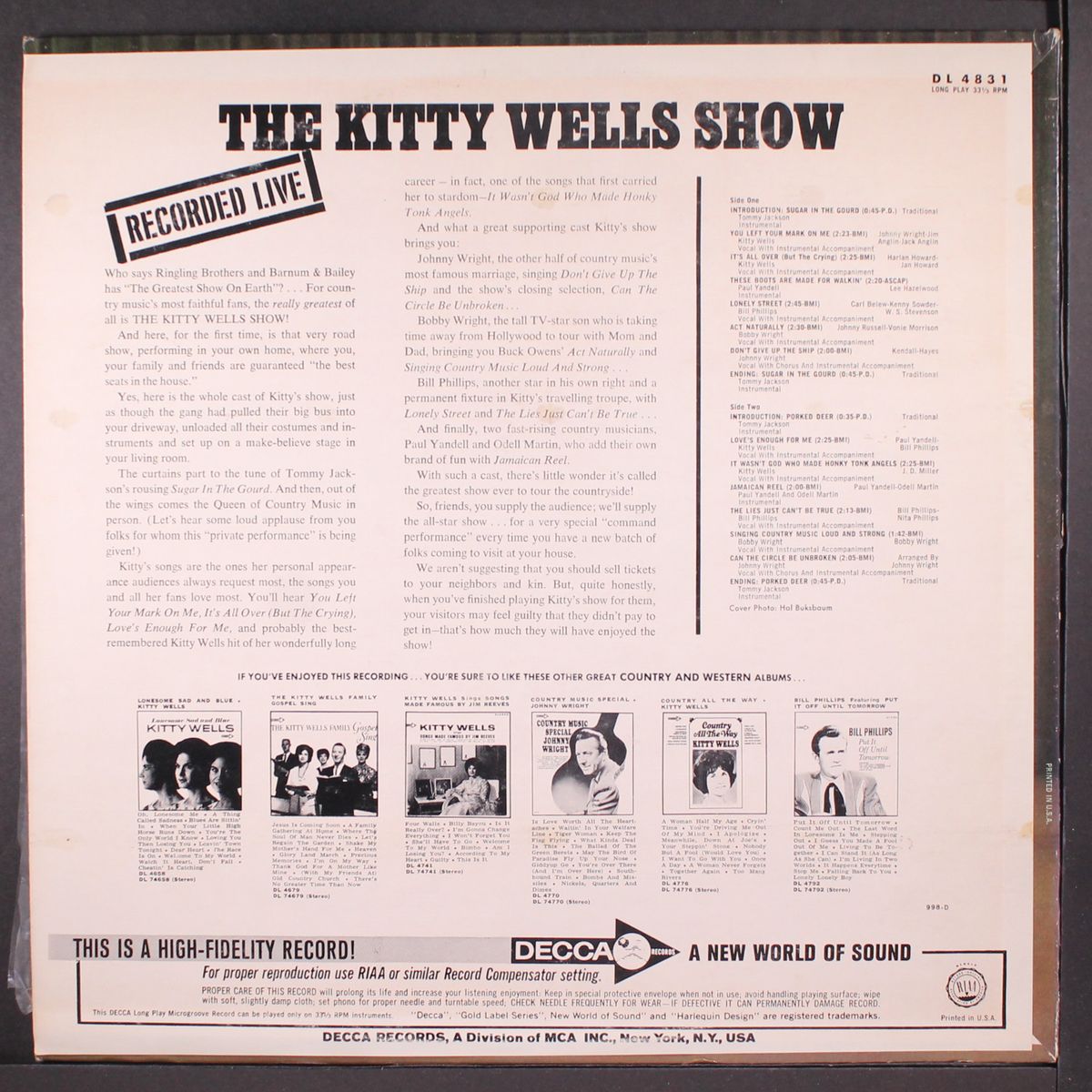 the kitty wells show by KITTY WELLS