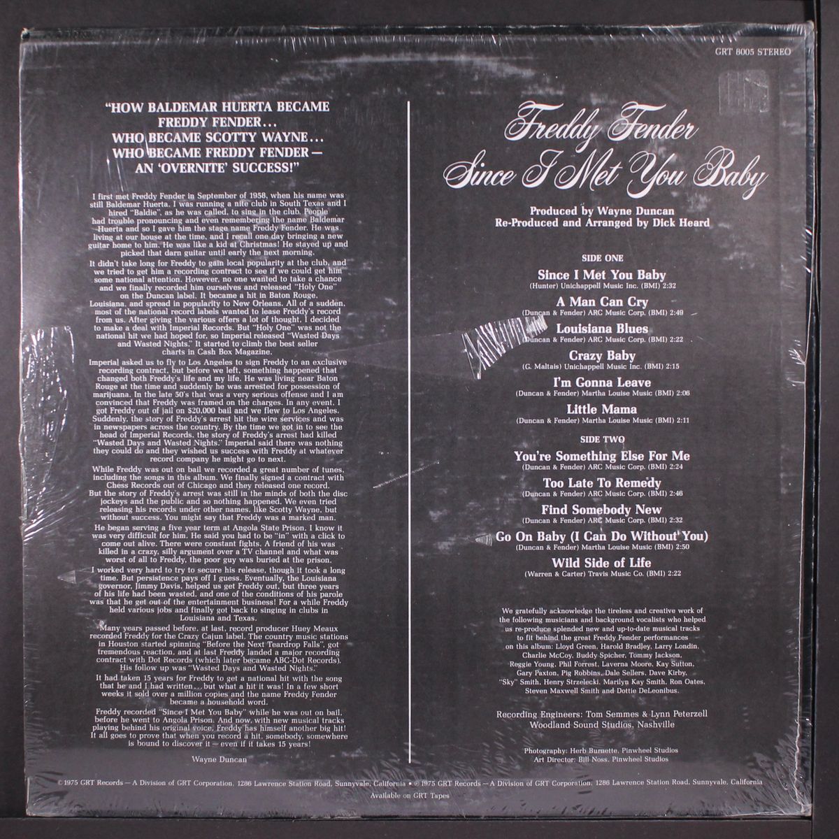 since i met you baby by FREDDY FENDER