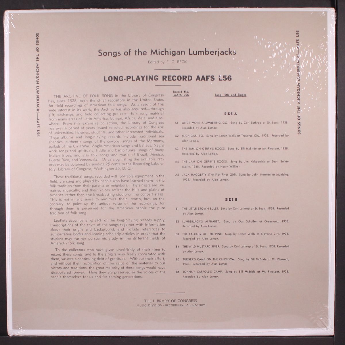songs of the michigan lumberjacks by VARIOUS