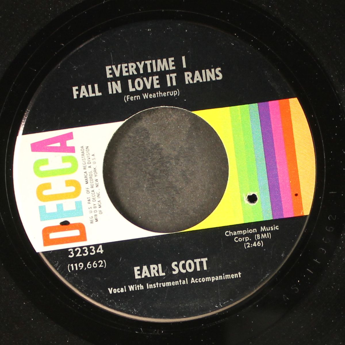 cowboys don't care / everytime i fall in love it rains by EARL SCOTT