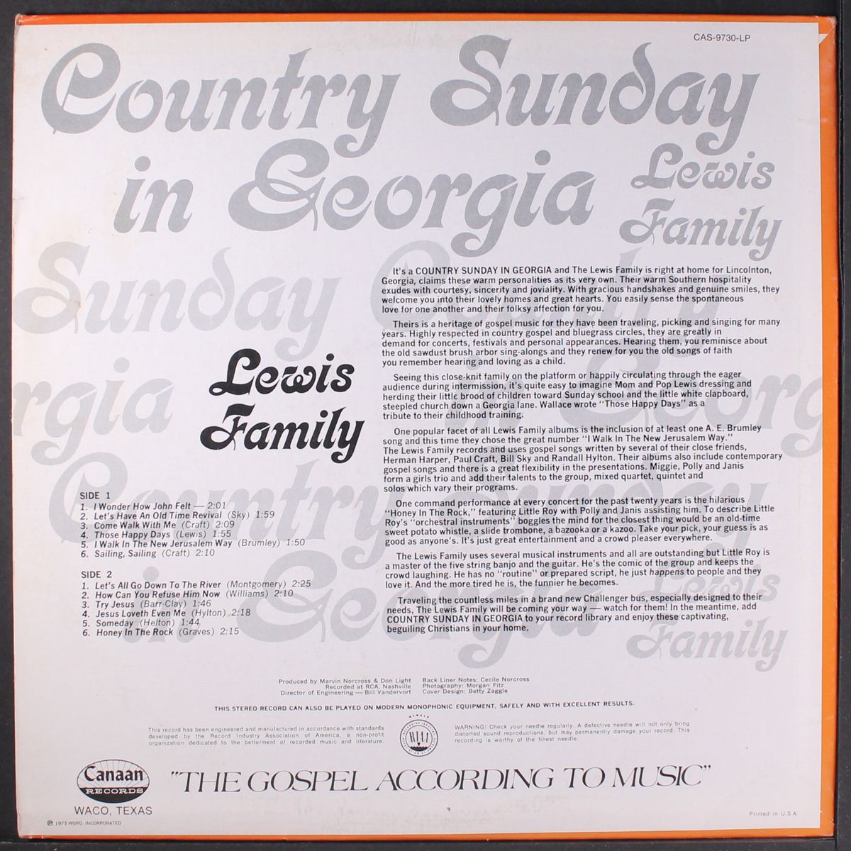 country sunday in georgia by LEWIS FAMILY