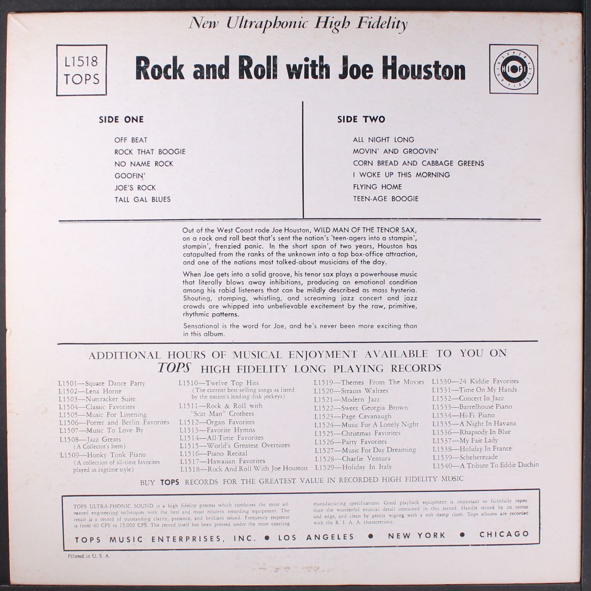 rock and roll by JOE HOUSTON