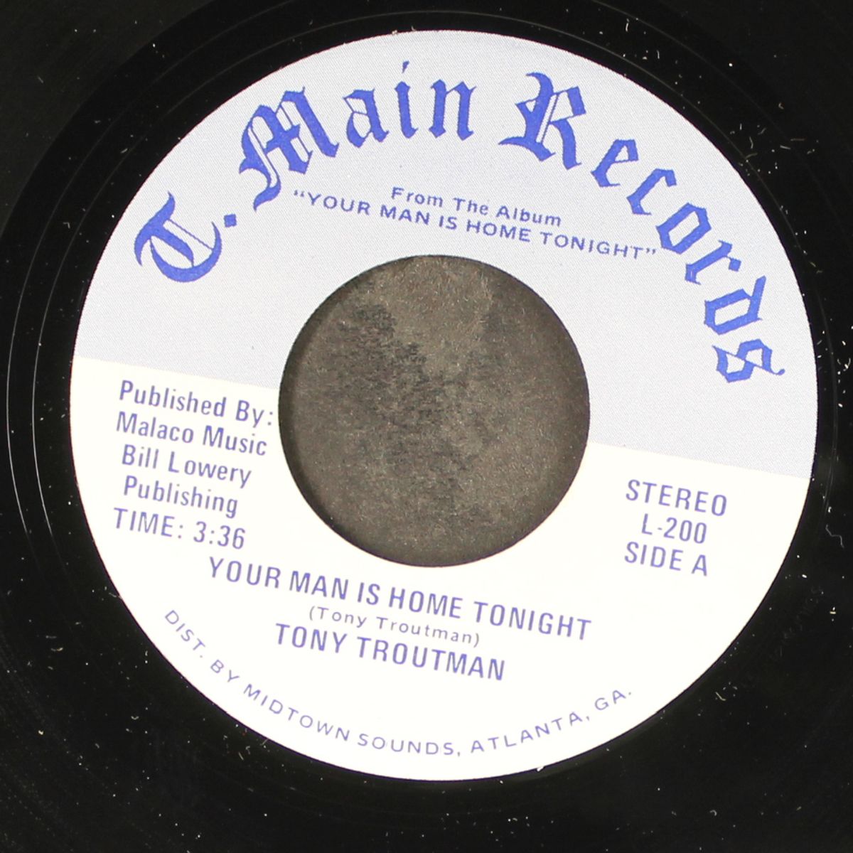 your man is home tonight / so glad you're mine by TONY TROUTMAN