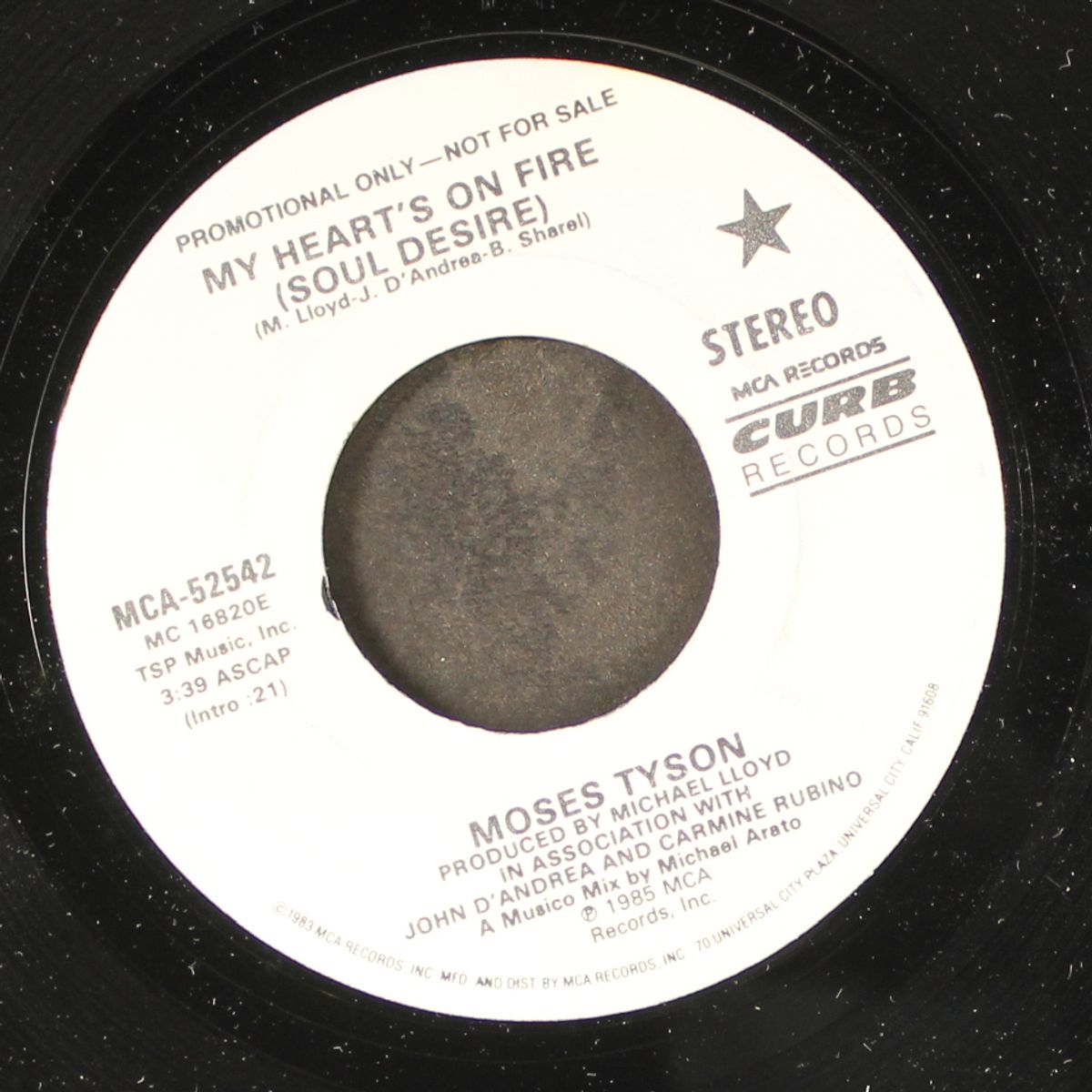 curiosity / my heart's on fire by MOSES TYSON