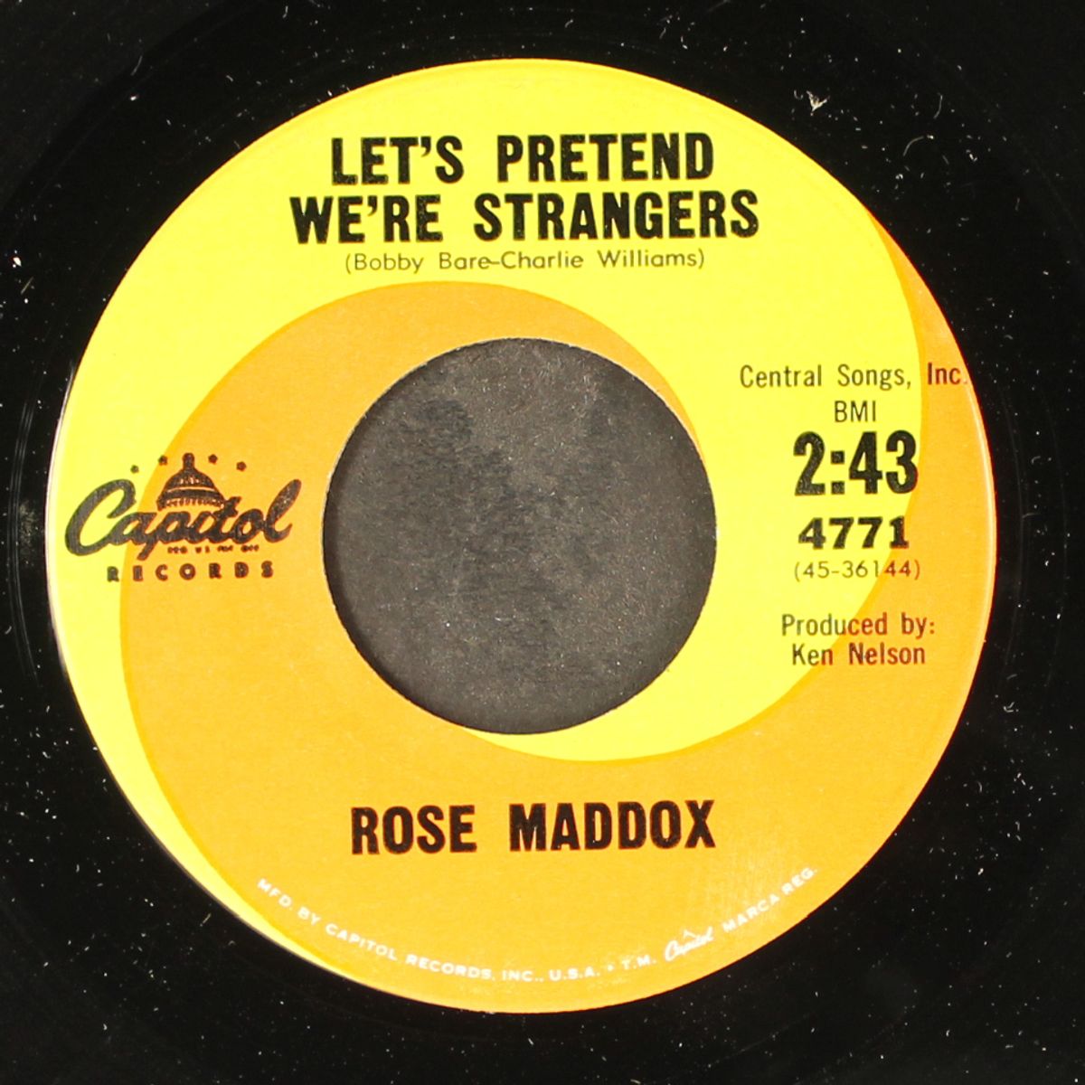 let's pretend we're strangers / take me back again by ROSE MADDOX