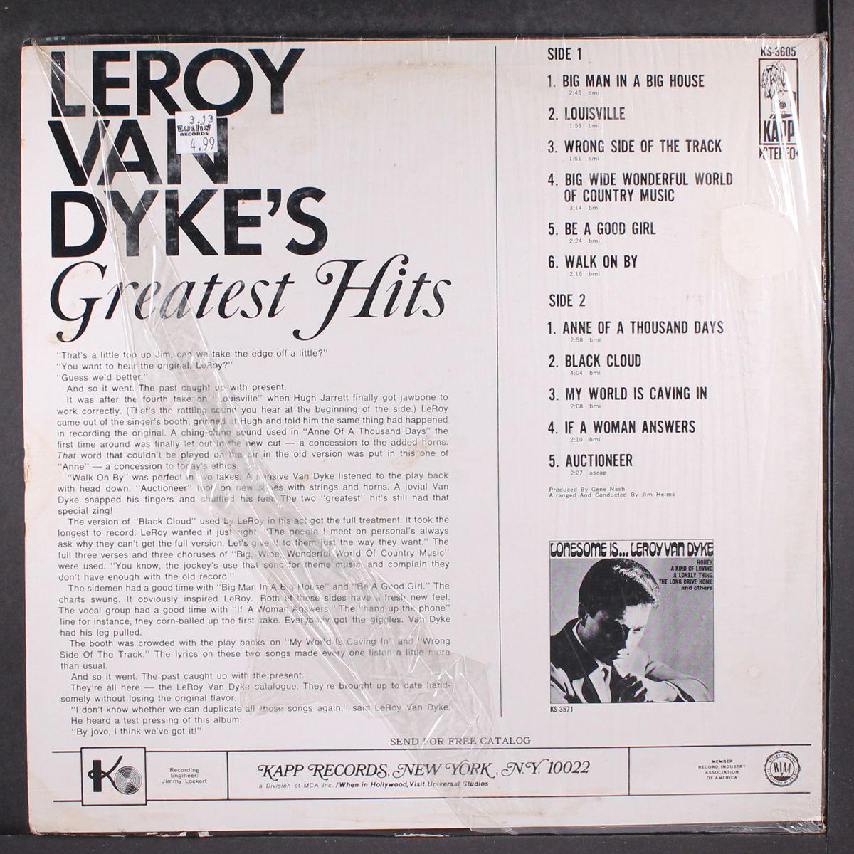 greatest hits by LEROY VAN DYKE