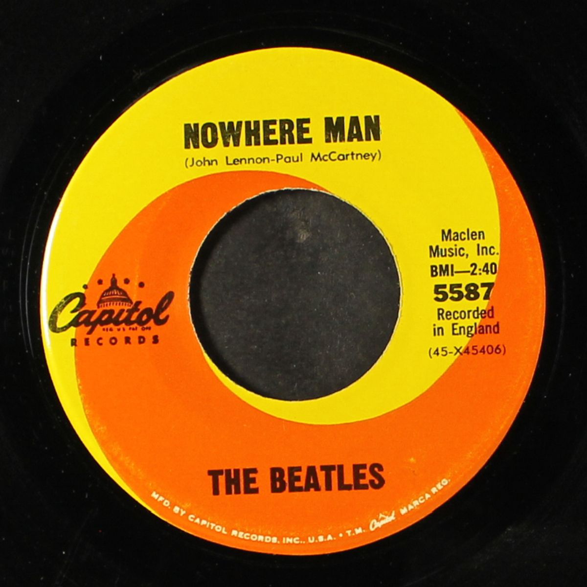 nowhere man / what goes on by BEATLES
